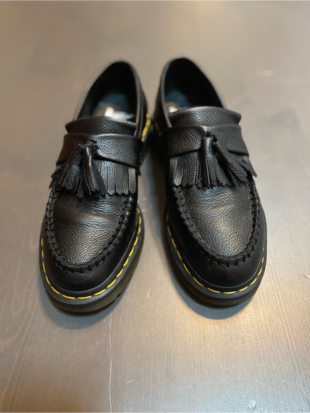 Dr. Martens Black Adrian Tassel Kiltie Loafers - Women's Size 7 / UK 5